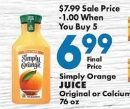 Sullivan's Foods Simply Orange Juice offer