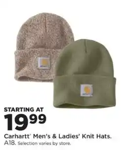 Mills Fleet Farm Carhartt Men's & Ladies' Knit Hats offer