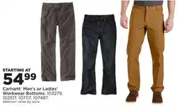 Mills Fleet Farm Carhartt Men's or Ladies' Workwear Bottoms offer
