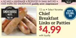 Remke Chief Breakfast Links or Patties offer