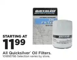 Mills Fleet Farm All Quicksilver Oil Filters offer