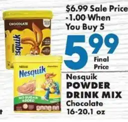 Sullivan's Foods Nesquik powder drink mix chocolate offer