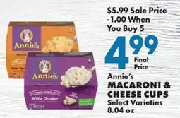 Sullivan's Foods Annie's Macaroni & Cheese Cups offer