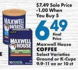 Sullivan's Foods Maxwell House coffee offer