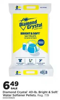 Mills Fleet Farm Diamond Crystal 40-lb. Bright & Soft Water Softener Pellets offer