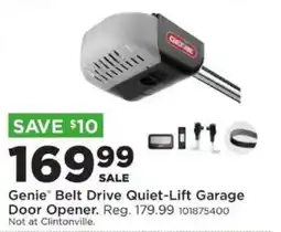Mills Fleet Farm Genie Belt Drive Quiet-Lift Garage Door Opener offer