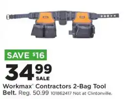 Mills Fleet Farm Workmax Contractors 2-Bag Tool Belt offer