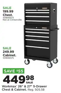 Mills Fleet Farm Workmax 26" & 27" 5-Drawer Chest & Cabinet offer