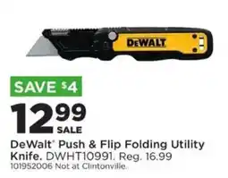 Mills Fleet Farm DeWalt Push & Flip Folding Utility Knife offer