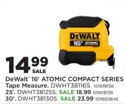 Mills Fleet Farm DeWalt 16' atomic compact series tape measure offer