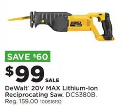 Mills Fleet Farm DeWalt 20v max lithium-ion reciprocating saw offer