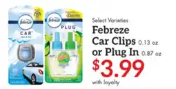 Remke Febreze car clips or plug in offer