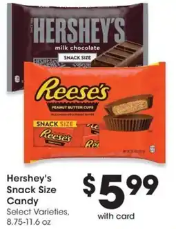 QFC Hershey's Snack Size Candy offer