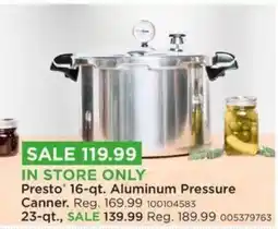 Mills Fleet Farm Presto 16-qt. Aluminum Pressure Canner offer