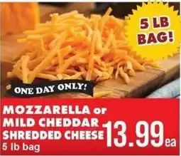 Sullivan's Foods Mozzarella or Mild Cheddar Shredded Cheese offer