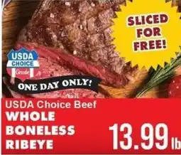Sullivan's Foods Usda Choice Beef Whole Boneless Ribeye offer