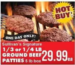 Sullivan's Foods Sullivan's Signature Ground Beef Patties offer