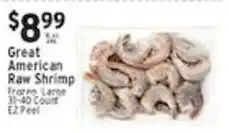 Met Foodmarkets Great American raw shrimp offer