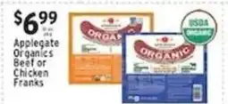 Met Foodmarkets Applegate Organics Beef or Chicken Franks offer