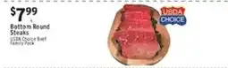 Met Foodmarkets Usda Choice Beef Bottom Round Steaks offer