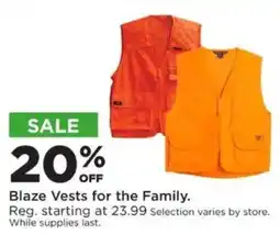 Mills Fleet Farm Blaze Vests for the Family offer