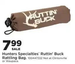Mills Fleet Farm Hunters Specialties Ruttin' Buck Rattling Bag offer
