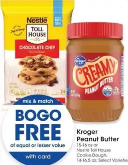 QFC Kroger Peanut Butter or Nestlé Toll House Cookie Dough offer