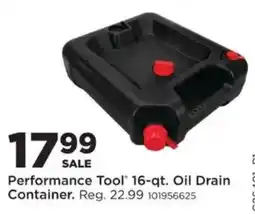 Mills Fleet Farm Performance Tool oil drain container offer