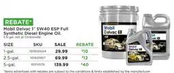 Mills Fleet Farm Mobil Delvac 1 5W40 ESP Full Synthetic Diesel Engine Oil offer
