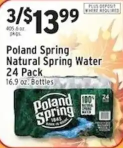 Met Foodmarkets Poland Spring natural spring water offer