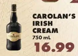Sullivan's Foods Carolan's Irish Cream offer