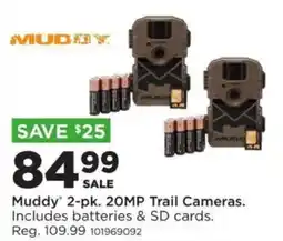 Mills Fleet Farm Muddy 2-pk. 20mp trail cameras offer