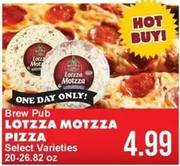 Sullivan's Foods Brew Pub Lotz Motzza Pizza offer