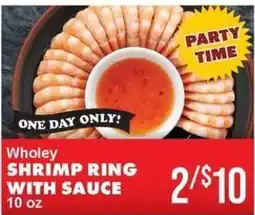 Sullivan's Foods Wholey Shrimp Ring With Sauce offer