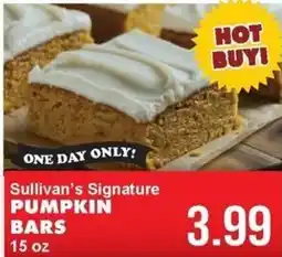 Sullivan's Foods Sullivan's Signature Pumpkin Bars offer