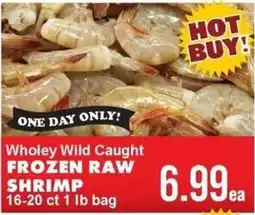 Sullivan's Foods Wholey Wild Caught Frozen Raw Shrimp offer