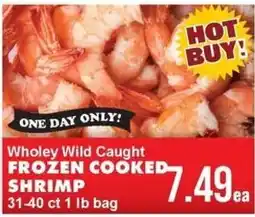 Sullivan's Foods Wholey Wild Caught Frozen Cooked Shrimp offer