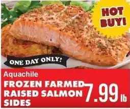 Sullivan's Foods Aquachile frozen farmed raised salmon sides offer