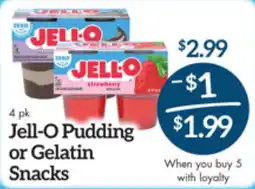 Remke Jell-O Pudding or Gelatin Snacks offer
