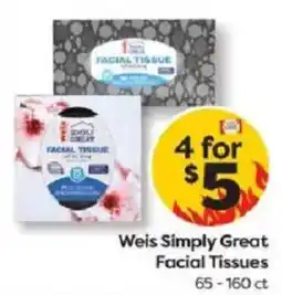 Weis Markets Weis Simply Great Facial Tissues offer