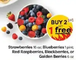 Weis Markets Strawberries, Blueberries, Red Raspberries, Blackberries, or Golden Berries offer