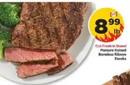 Weis Markets Pasture Raised Boneless Ribeye Steaks offer
