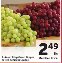 Safeway Autumn Crisp Green Grapes or Red Seedless Grapes offer