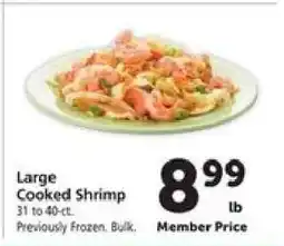 Safeway Large Cooked Shrimp offer