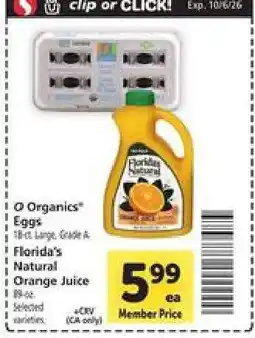 Safeway Florida's Natural Orange Juice offer