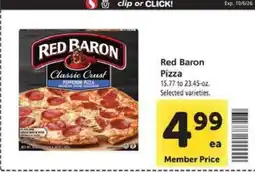 Safeway Red Baron Pizza offer
