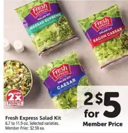 Safeway Fresh Express Salad Kit offer