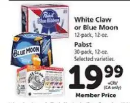Safeway White Claw or Blue Moon offer