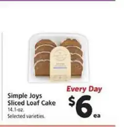 Safeway Simple Joys Sliced Loaf Cake offer