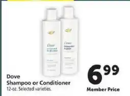 Safeway Dove Shampoo or Conditioner offer